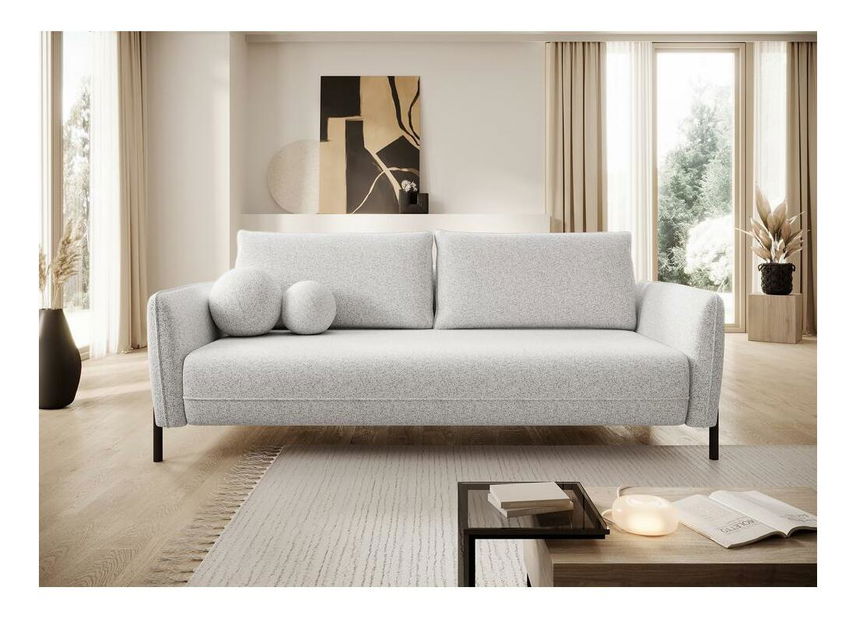 Canapea trei locuri Veratta (gri deschis + negru)