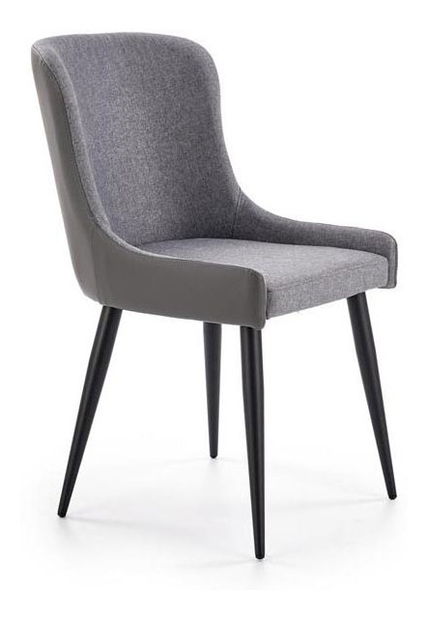 Scaun de sufragerie Kiss (Gri + Negru)