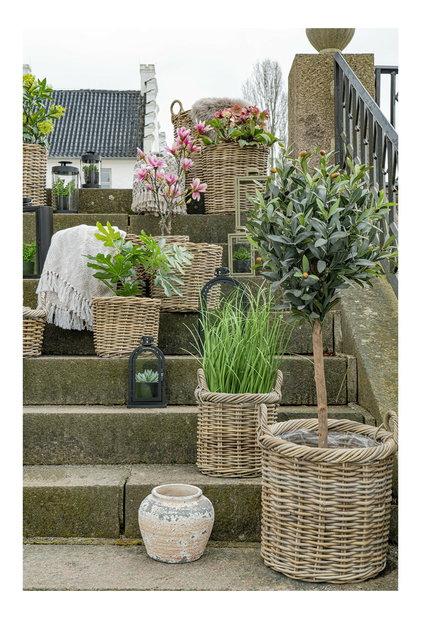 Set 2 ks prútených kvetináčov Giselia (prírodná)