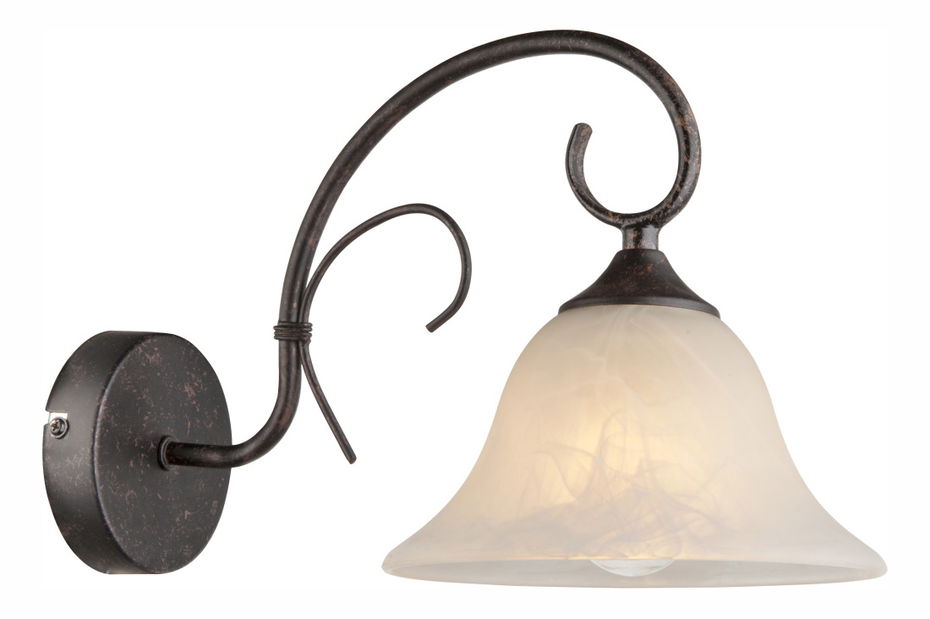 Stropné/nástenné svietidlo Aries 68410W (čierna + alabastrová)