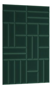 Set 26 panouri tapițate Quadra 120x195 cm (Verde)