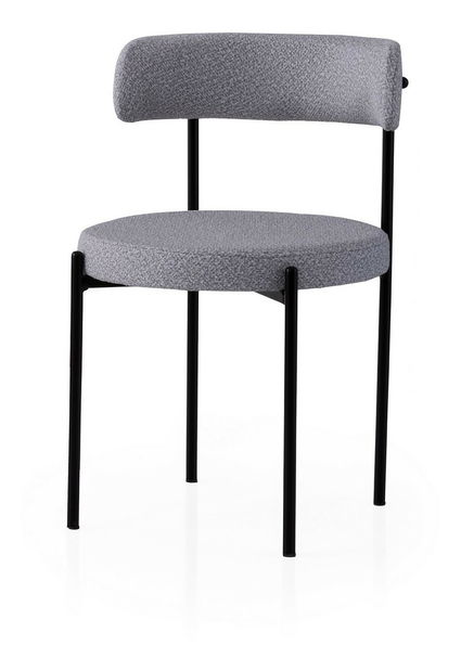 Set 2 buc. scaune bucătărie Gindera (Negru + gri închis)