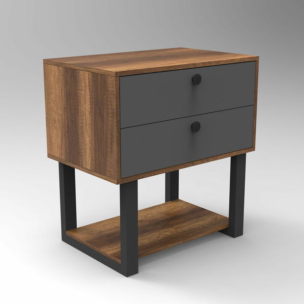 Komód Minnie 2 (dió + antracit)