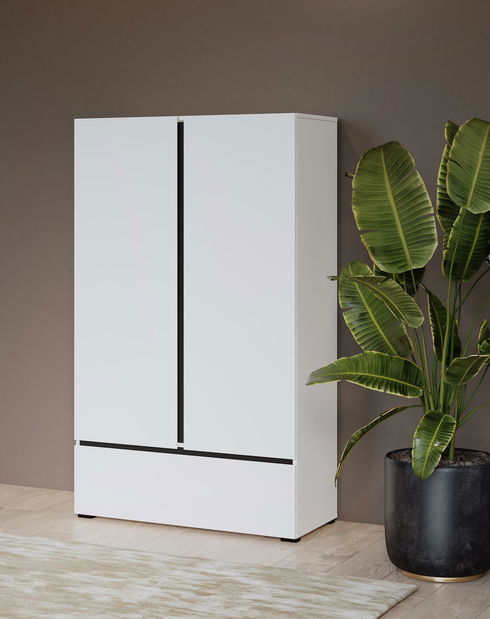 Policová skriňa Crossroad S38 (biela + čierna)