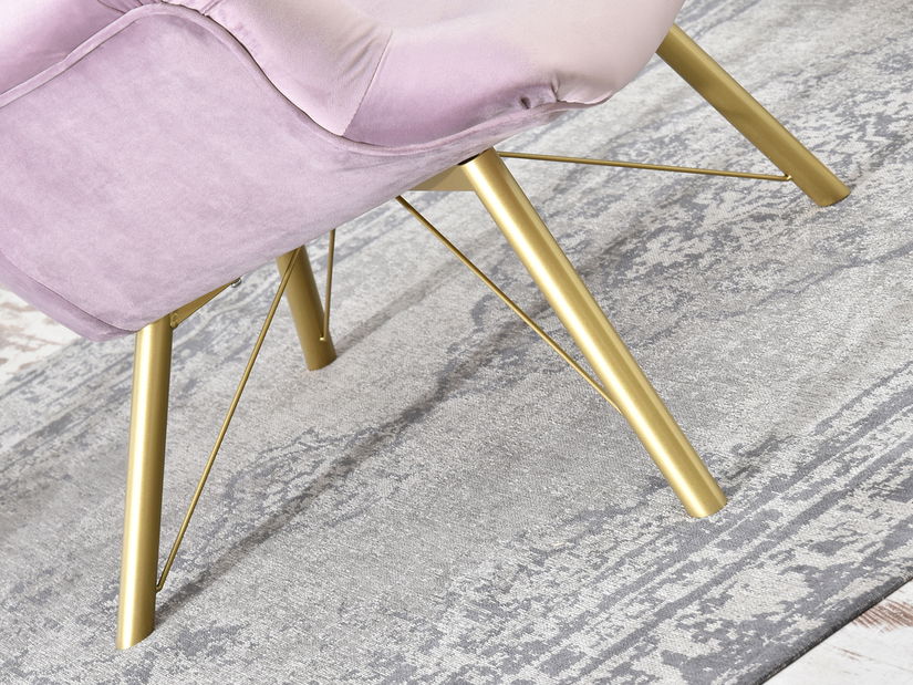 Relaxačné kreslo Dawntawn (svetlofialová + zlatá)