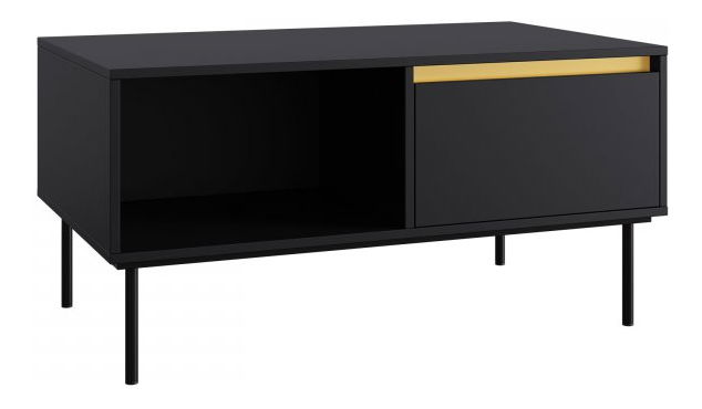 Konferenčný stolík Gelean (čierna + zlatá) 