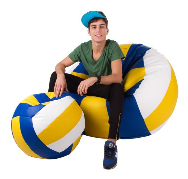 Fotoliu puf Volejbal XXXL+L
