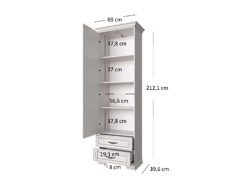 Raft Terina (woodline crem)