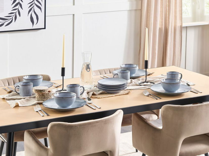 Súprava riadu 16 ks Junza (modrá)