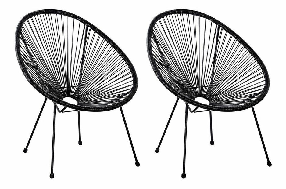 Set 2 ks. stoličiek ALVAREZ II (čierna)