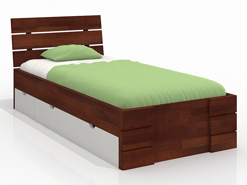 Jednolôžková posteľ 90 cm Naturlig Kids Lorenskog High Drawers (borovica) (s roštom)