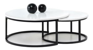 Konferenčný stolík Kolja Zest Xl (biela + čierna)