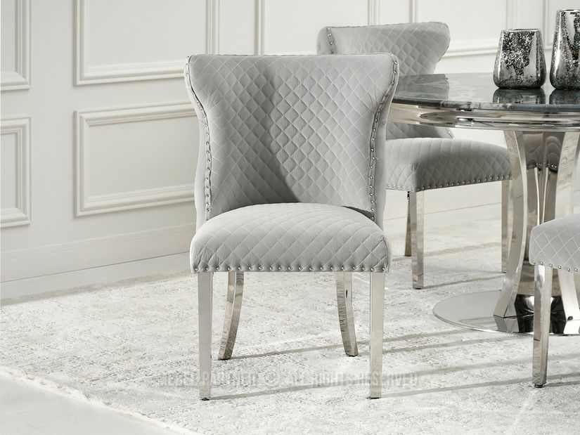 Scaun Gabi (gri + crom)