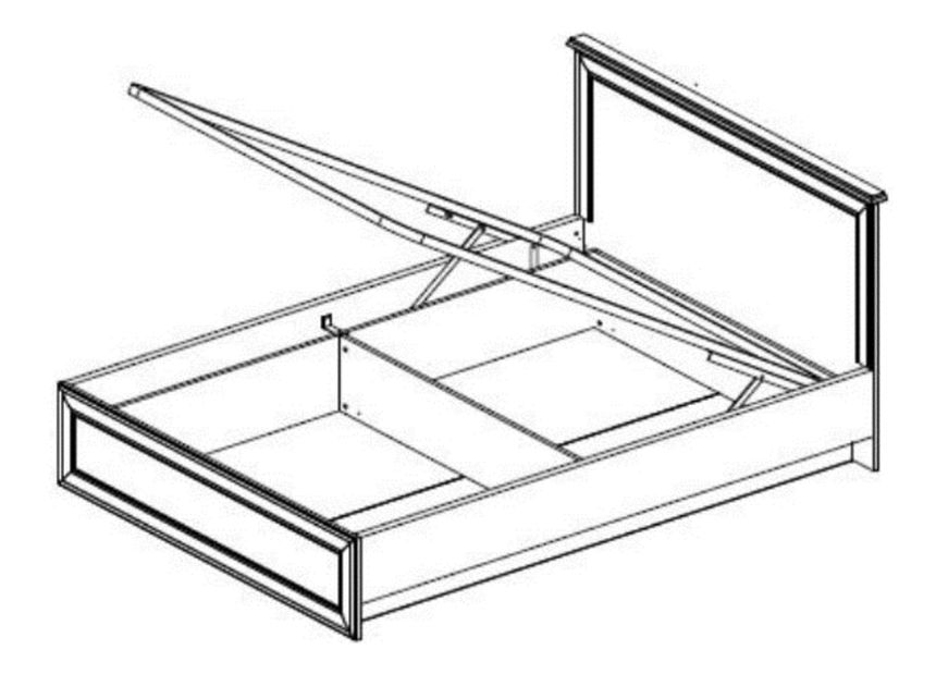 Pat matrimonial 160 cm Trumf (alb) (cu somieră) 