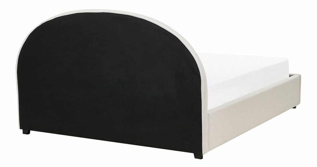 Franciaágy 180 cm Verena (világosbézs) (ágyráccsal és tárolóhellyel)