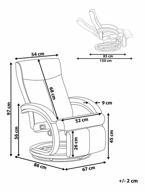 Kreslo Most (čierna)