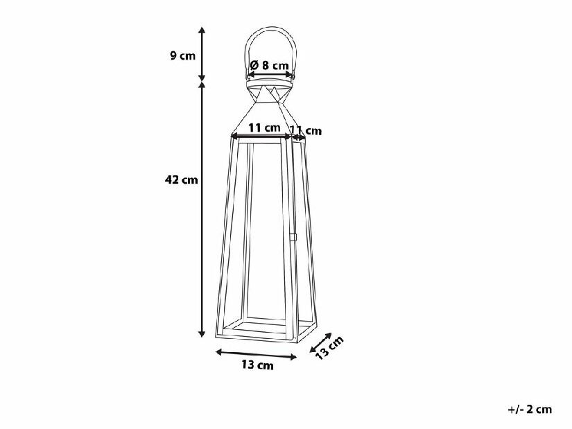 Lanterna CAICO 42 cm (nehrđajući čelik) (crna)