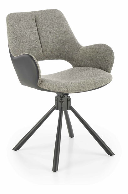 Jedálenská stolička Kiwo (čierna + sivá)