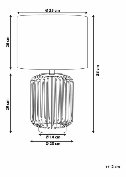 Stolná lampa Tanaquil (biela) 