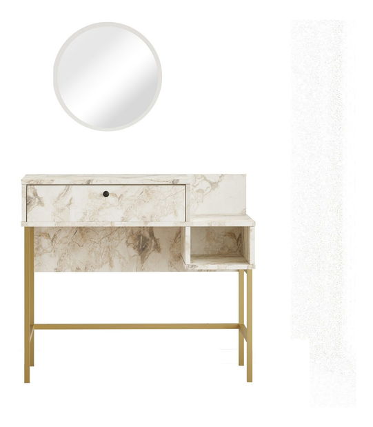 Toaletni stolić Vega 31 (bijela + zlatna) *rasprodaja