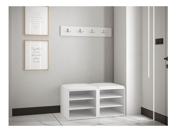 Mobilier hol Torro VI (alb + oțel gri)