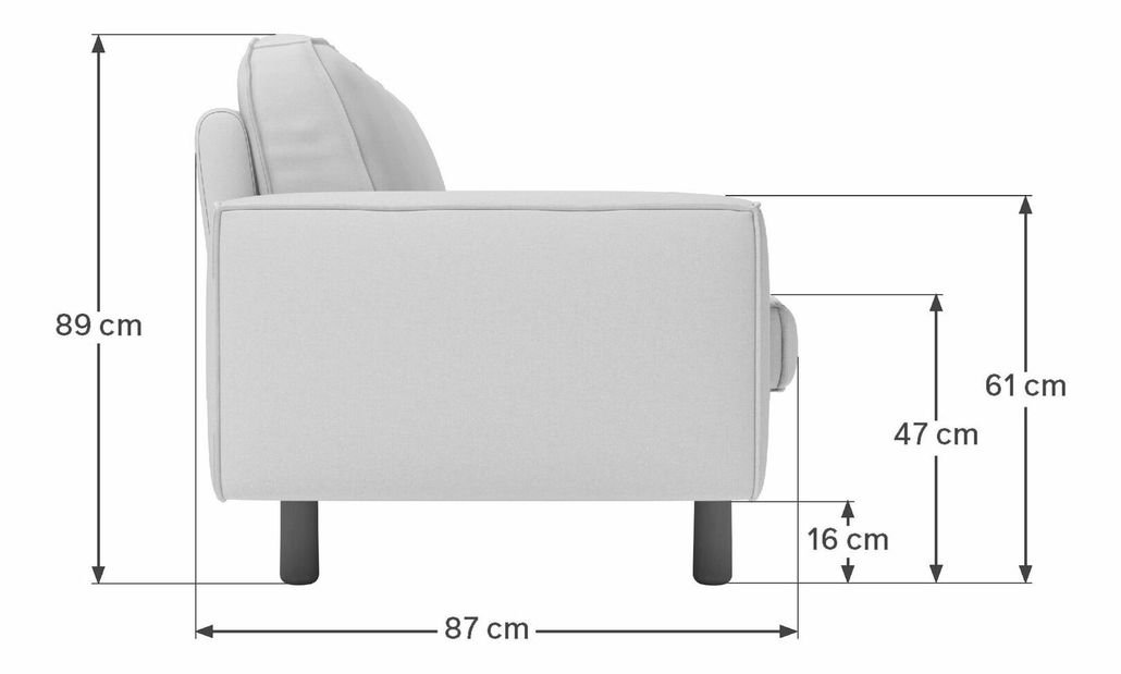 Pohovka dvojsedačka Spary 2 (slnečnicová + orech)