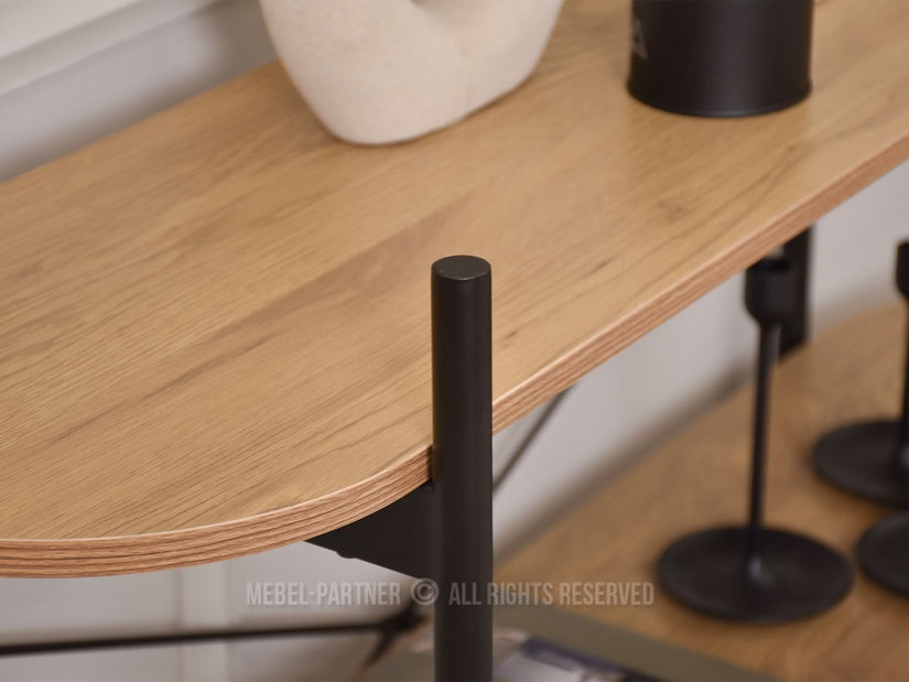 Konzolni stolić Inge (hrast + crna)