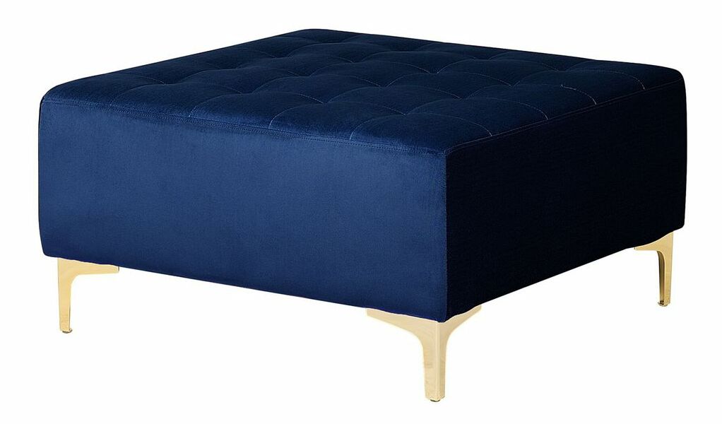 Rohová sedačka Aberlady 4 (námornícka modrá) (s taburetkou) (P)