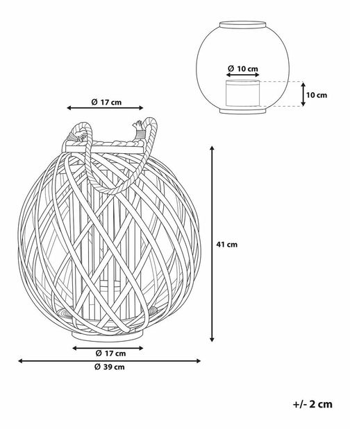 Fonott lampion Sinop (fehér)