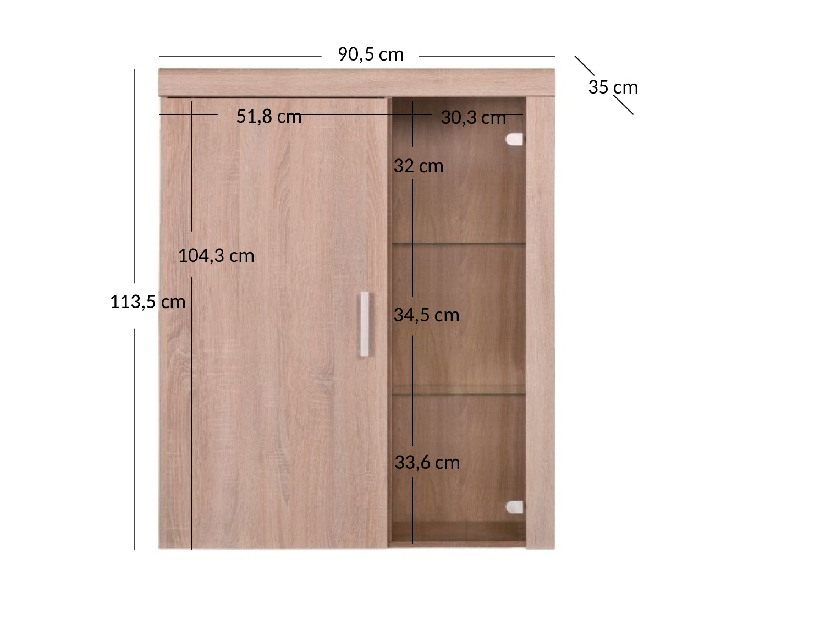 Raft Dalila 1D1W (Stejar sonoma)