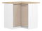 Sarok alsó konyhaszekrény Ozara S90 90 (fehér + fényes cappuccino)