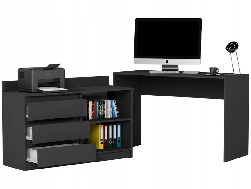 Sarok PC asztal Norgu (antracit)