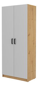 Ormar s policama Mantela 2F (hrast artisan + svijetlo siva)