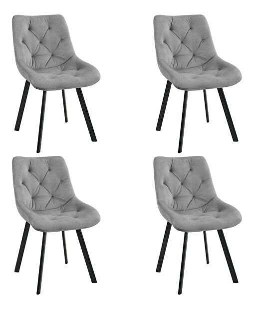 Set 4 buc. scaune sufragerie Jardines (gri)