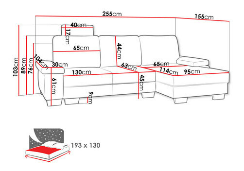 Sarokkanapé Loxy 1 (sötétszürke) (tárolóhellyel) (J)