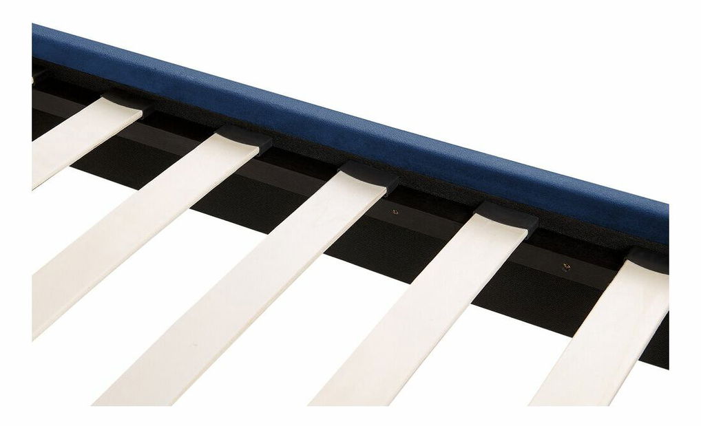 Manželská posteľ 140 cm Faris (modrá) (s roštom)