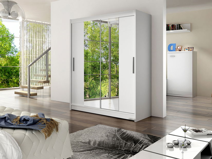 Šatníková skriňa Ankon Wopim II (biela)