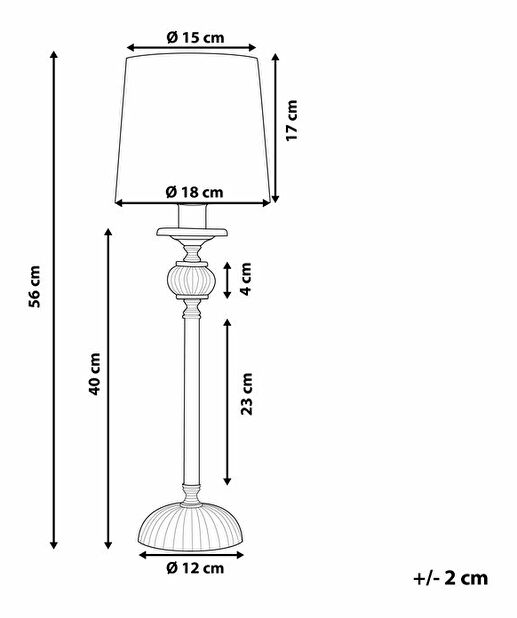 Stolná lampa Koral (čierna)