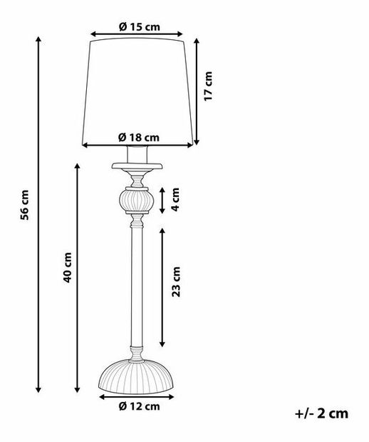 Stolná lampa Koral (čierna)