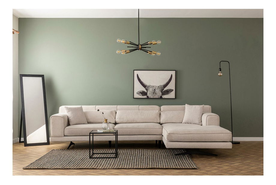 Kutna garnitura Jivagona (D) (bež + crna)