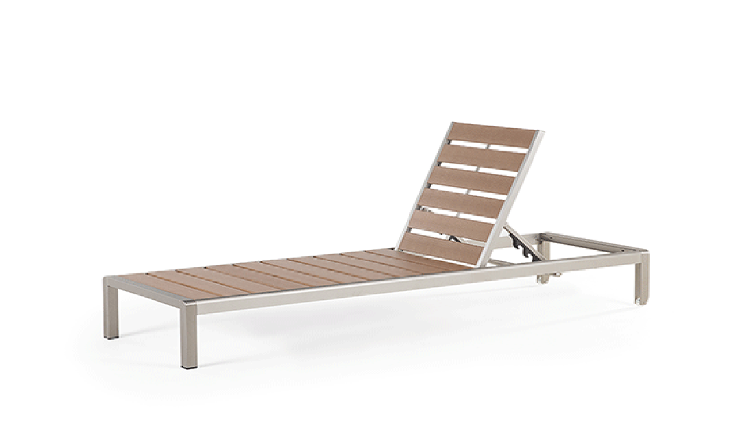 Șezlong pentru grădină Nermo (lemne deschis)