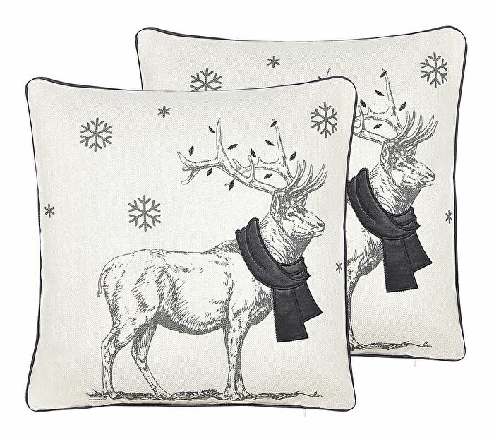 Set ukrasnih jastuka (2 kom.) 45 x 45 cm Swen (bijela + crna)