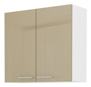 Dulap superior de bucătărie Lavera 80 G 72 2F (alb + capuccino lucios)