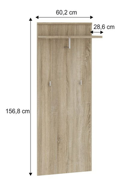 Ruhaakasztós panel Margus Typ D