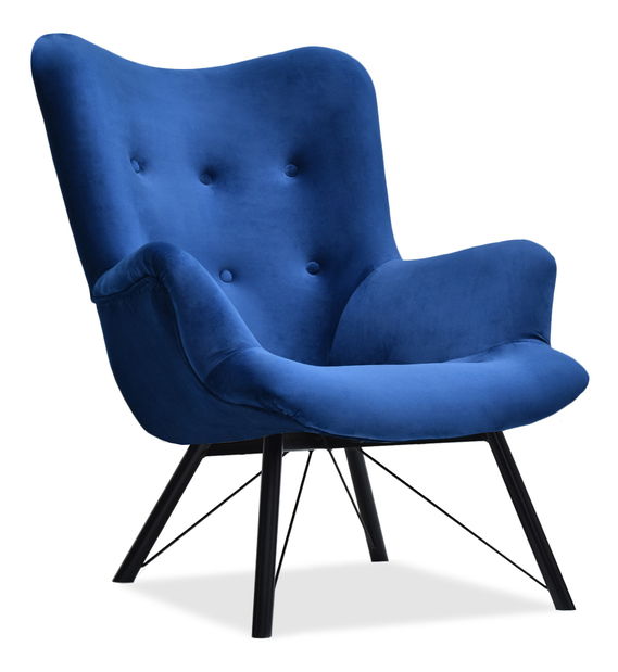 Relaxačné kreslo Dawntawn (tmavomodrá + čierna)