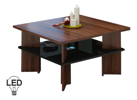 Stolić za kavu Velvet 1 (šljiva + sjaj crni) 