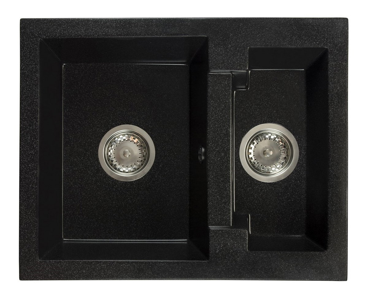 Kuchynský drez Yagma (čierna + textúra) (bez otvoru pre batériu) (L)