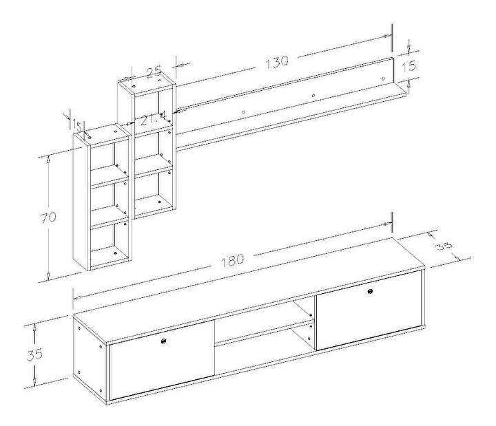 Mobilier living Erico (Pin atlantic) 