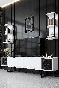 Mobilier living Buon (Alb + Negru)