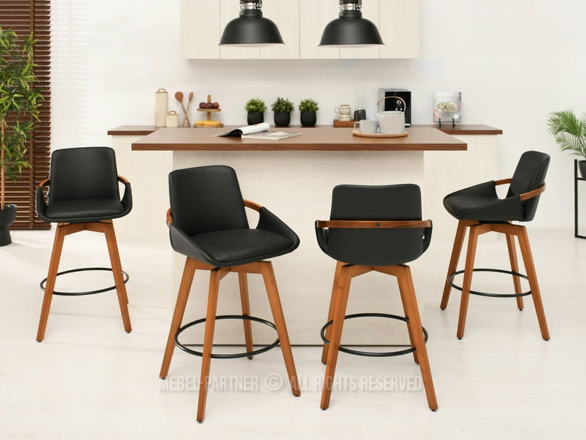 Scaun Heike (nuc închis + nuc)